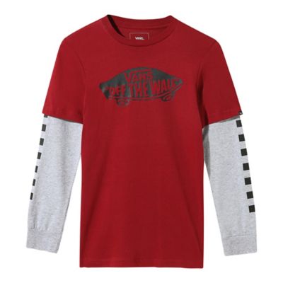 Kids OTW Twofer Long Sleeve T-shirt (8-14+ years) Red | Vans