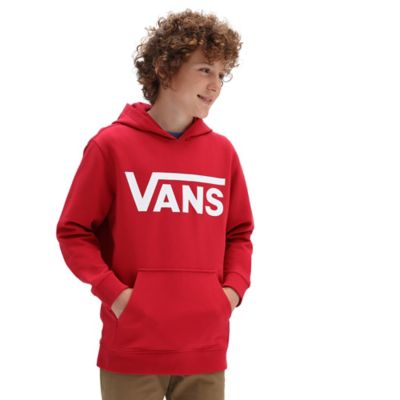 Vans hoodie on sale kids red