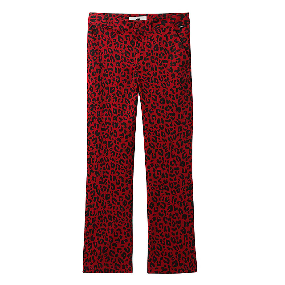 VANS Pantalon Authentic Chino Print (chili Pepper Leopard) Femme Rouge, Taille 24