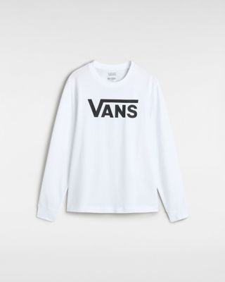 Flying V Classic Long Sleeve T-shirt | White | Vans