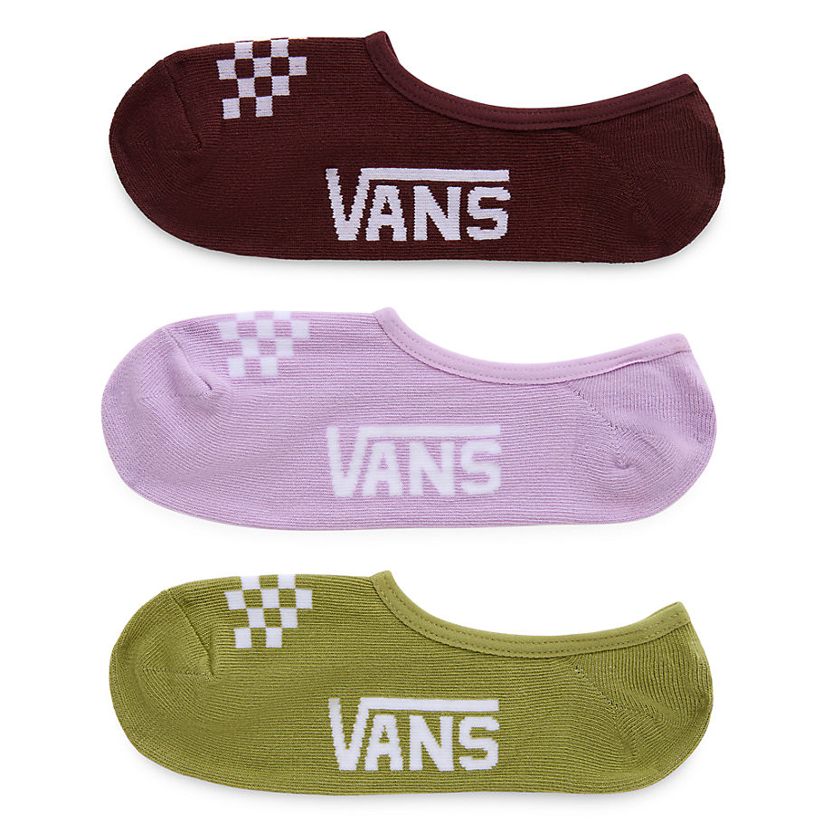 Vans Classic Assorted Canoodle Socks (3 Pairs) (bitter Chocolat) Women Brown