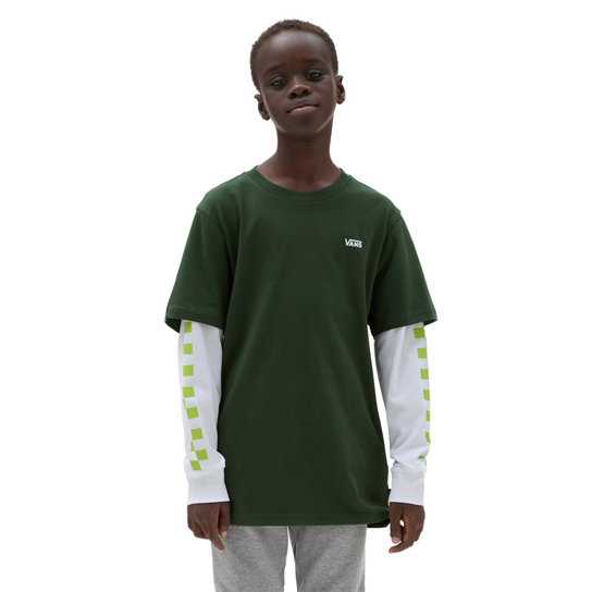 Jungen Long Check Twofer T-Shirt (8-14 Jahre) | Vans