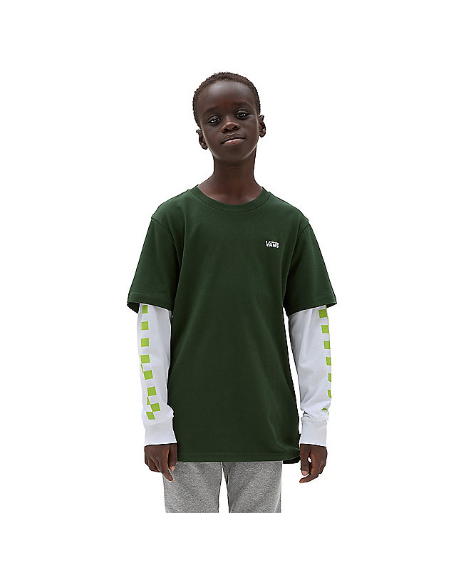 Jungen Long Check Twofer T-Shirt (8-14 Jahre) 1