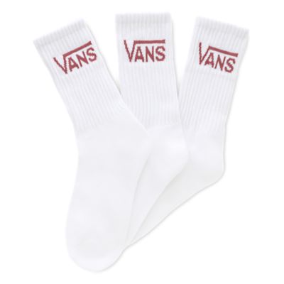 Classic Crew Socks US 6.5-10 (3 pairs) | White | Vans