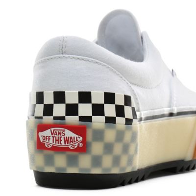 Era stacked check shop platform sneaker vans