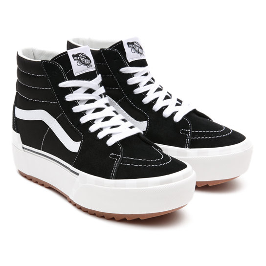 Suede/Canvas Sk8-Hi Stacked Shoes سيروب الفانيلا