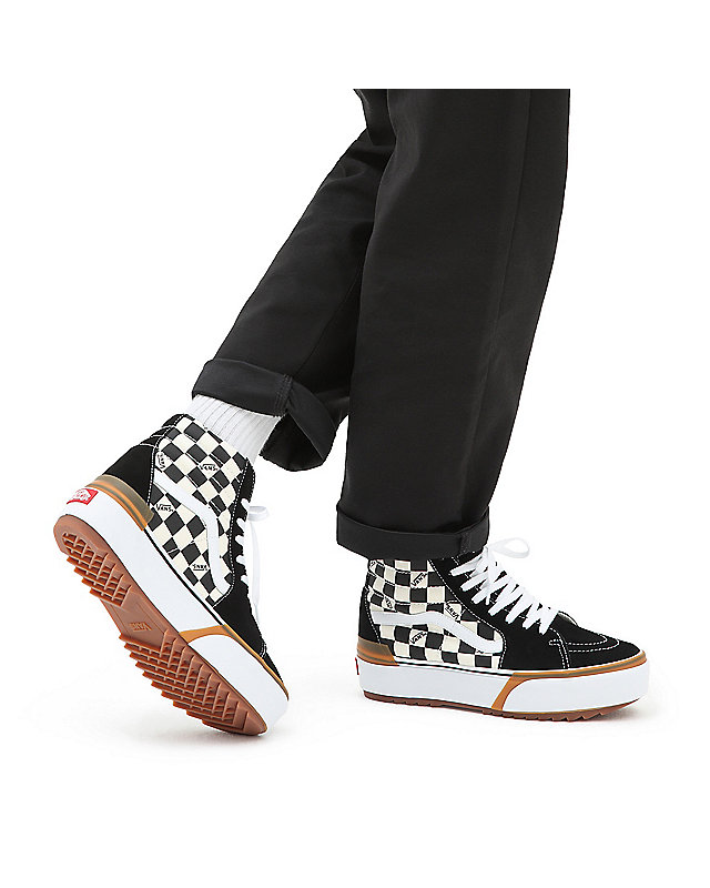 Checkerboard Sk8-Hi Stacked Shoes 3