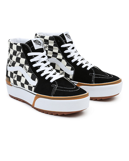 Checkerboard Sk8-Hi Stacked Shoes | Vans