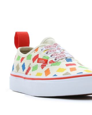 Rainbow checkerboard vans with hot sale laces