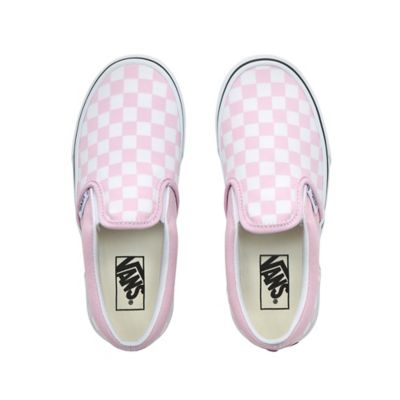 Pink checkered outlet vans for kids