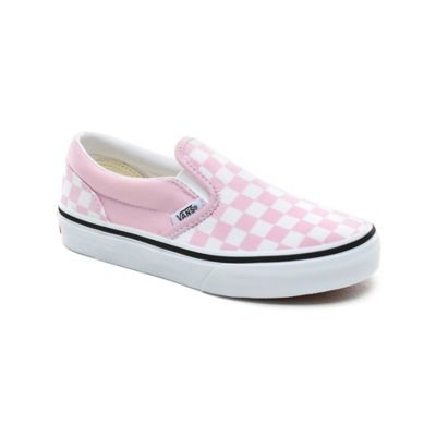 Pink checkered shop kids vans