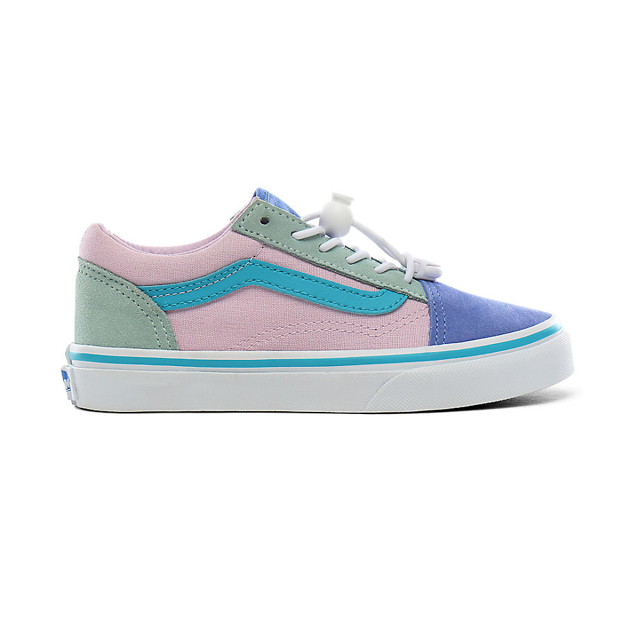 VANS Chaussures Junior Toggle Lace Old Skool (4-8 Ans) ((toggle Lace) Color Block/ultramarine) Enfan
