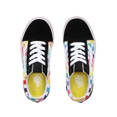 Vans old skool checkerboard party multi hot sale color rainbow