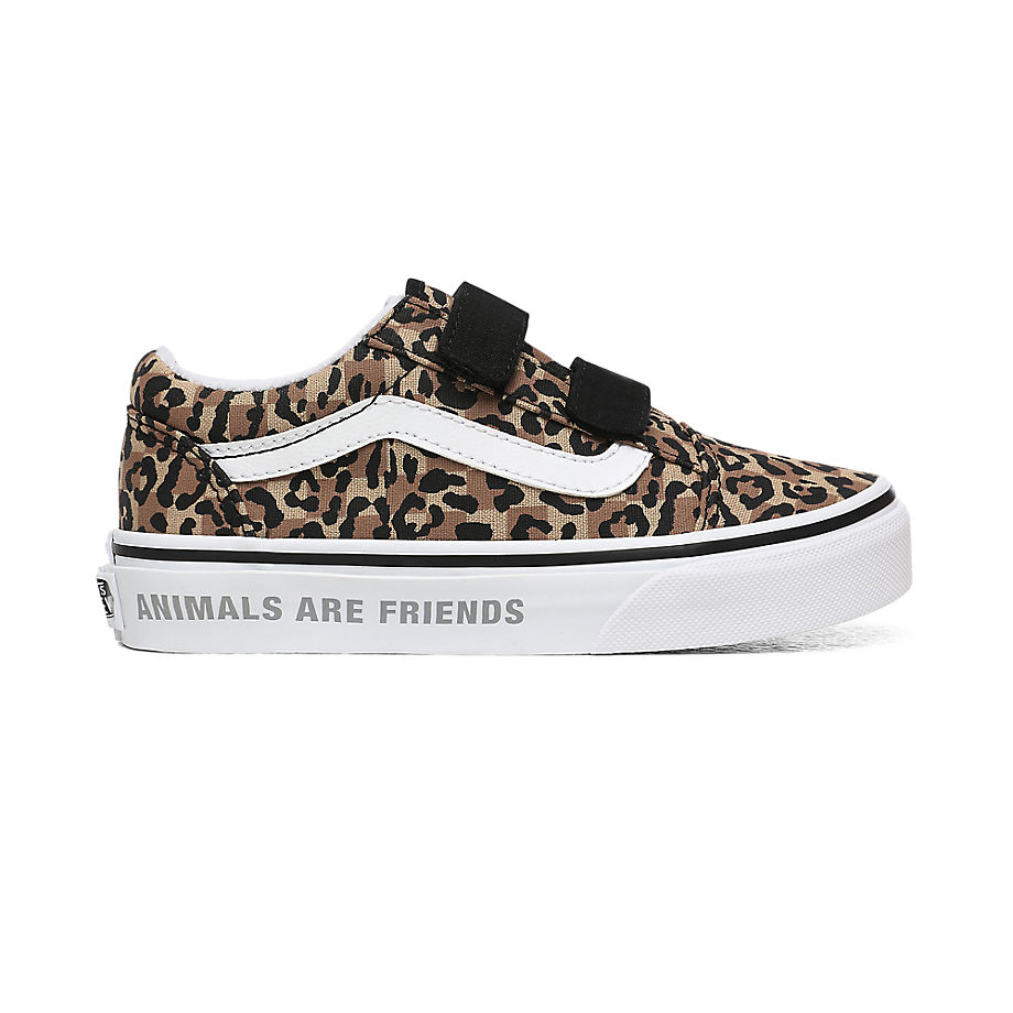 VANS Chaussures Animal Checkerboard Old Skool V Junior (4-8 Ans) ((animal Checkerboard) Leopard/blac