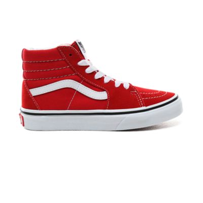 Kids red high store top vans