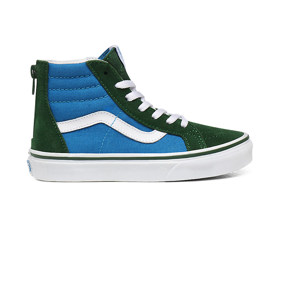 VANS Chaussures 2-tone Sk8-hi Zip Junior (4-8 Ans) ((2-tone) Mediterranian Blue/greener Pastures) En