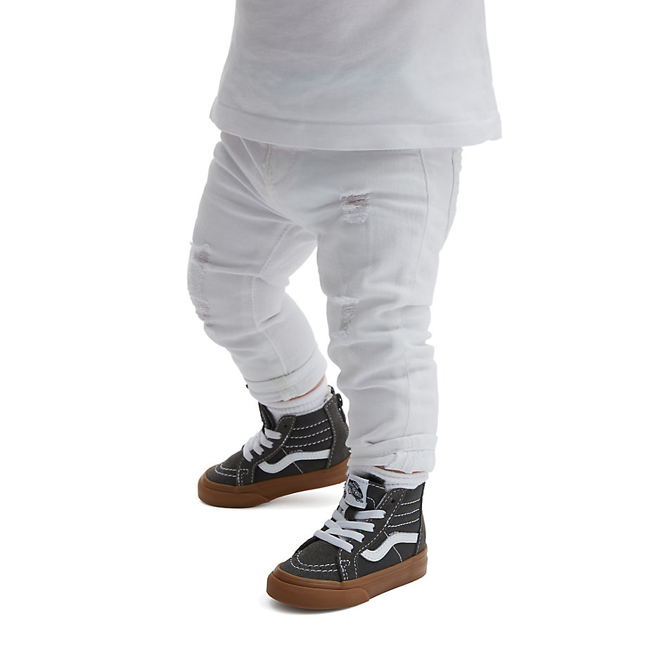 Vans Toddler Gum Sk8-hi Zip Shoes (1-4 Years) (grey/true White) Toddler Grey