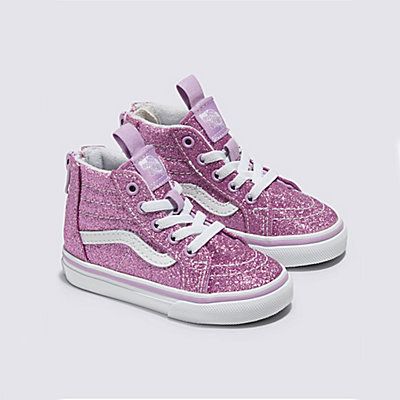 Toddler Glitter Sk8-Hi Zip Shoes (1-4 Vans | | Purple years)