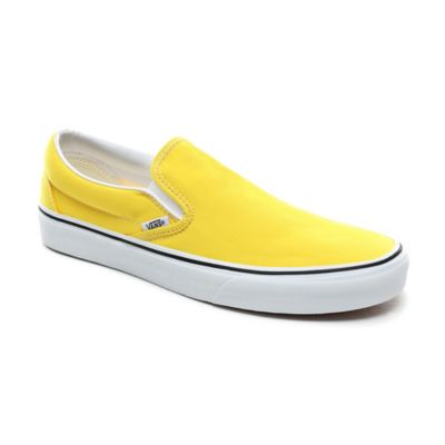 vans asher slip on yellow