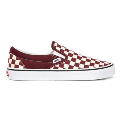 Checkerboard Classic Slip-On Shoes | Red | Vans