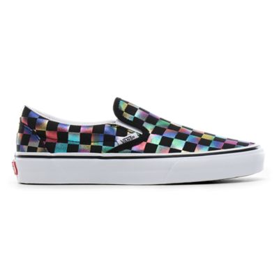 Iridescent vans cheap slip on