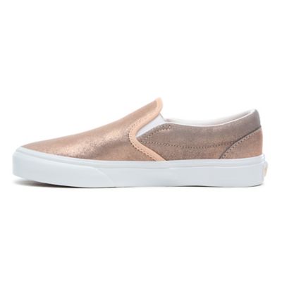 Gold slip on deals vans