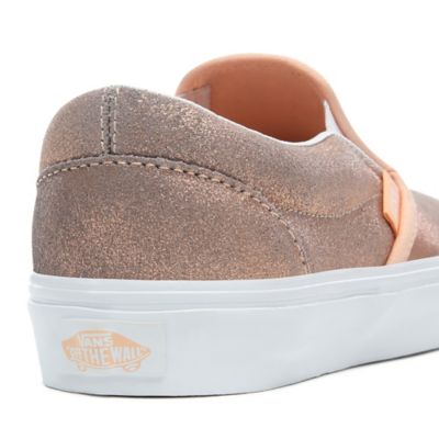 Rose gold cheap slip on vans