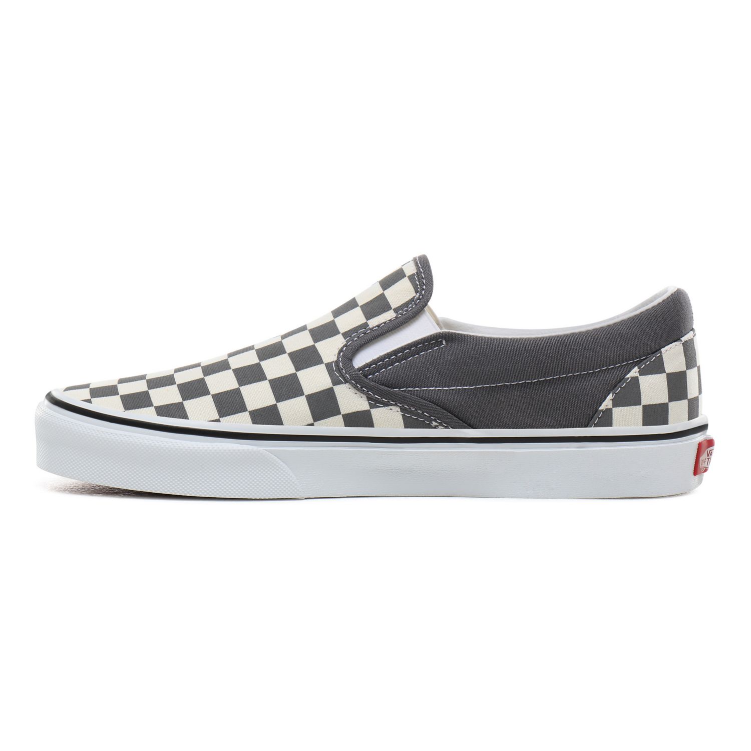 Vans slip ons grey on sale checkered