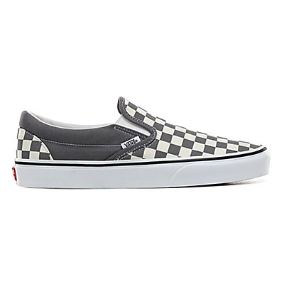 Checkerboard Classic Slip-On Shoes | Grey | Vans