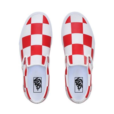 Leather deals checkered vans