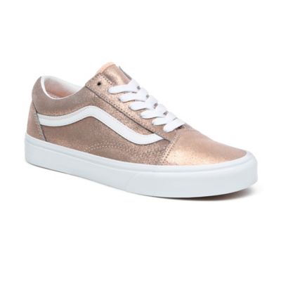 Rose gold cheap metallic vans