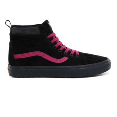 vans sk8 hi black and red