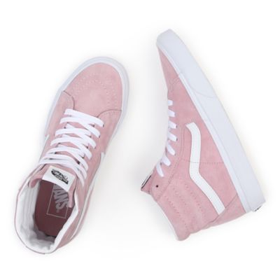 Vans suede slip on platform cheap fur pink