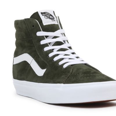 Green suede cheap high top vans