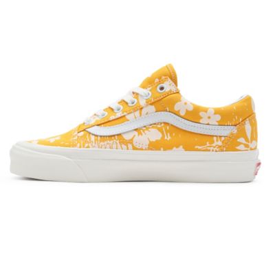 Vans yellow hot sale flowers