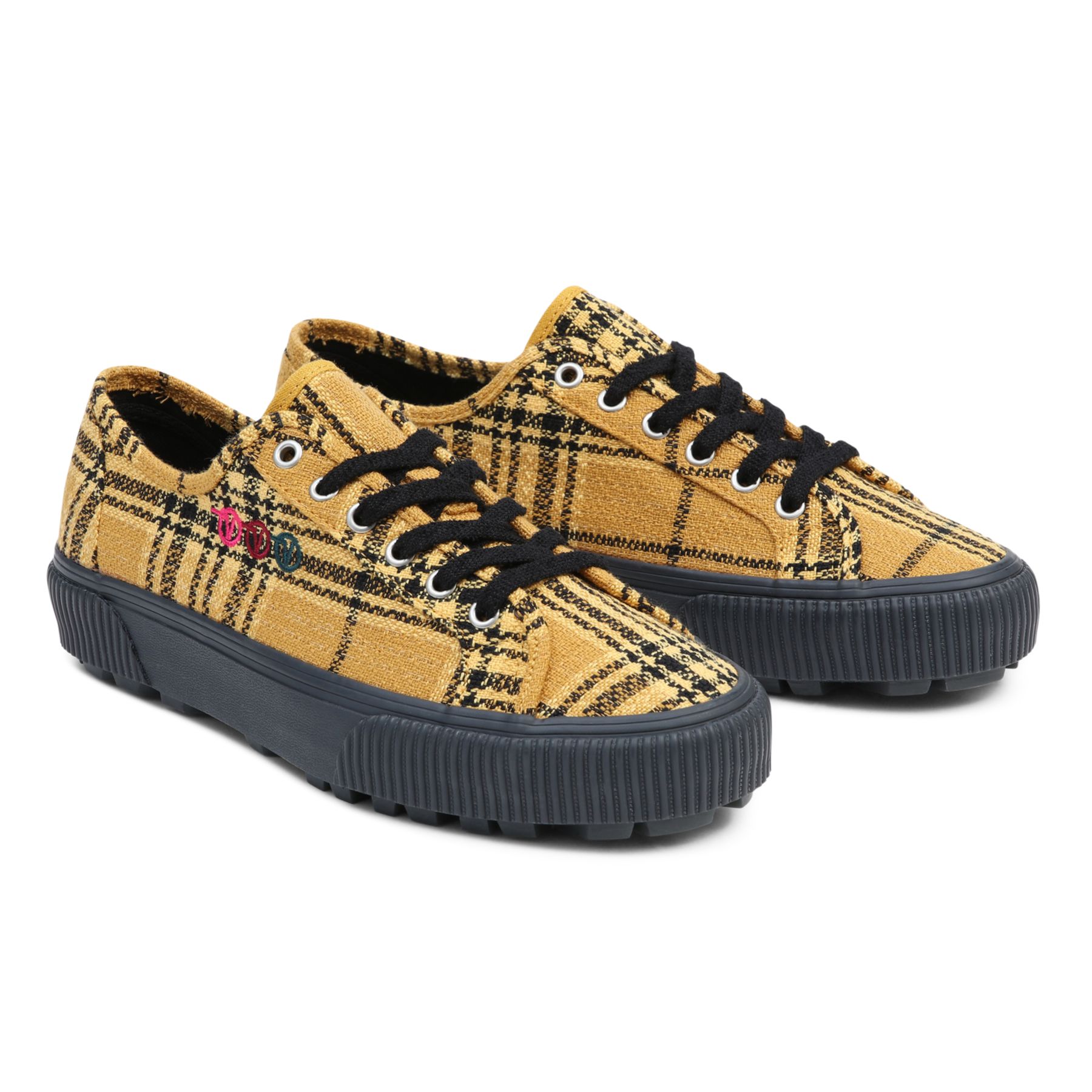 Vans à clearance carreaux jaune