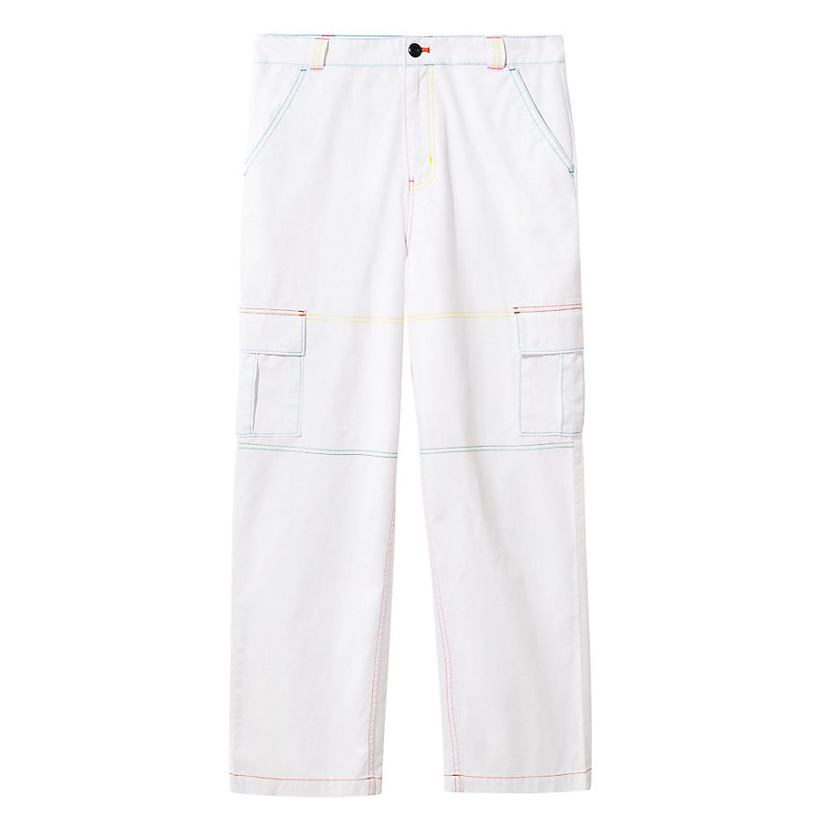 VANS Pantalon Cargo Thread It (blanc) Femme Blanc, Taille 24