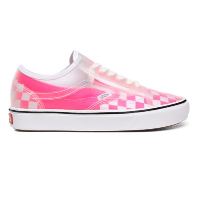 light pink checkered vans