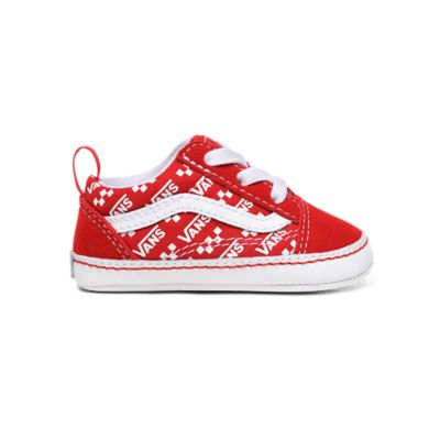 red crib shoes