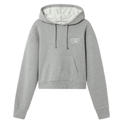 gray crop hoodie