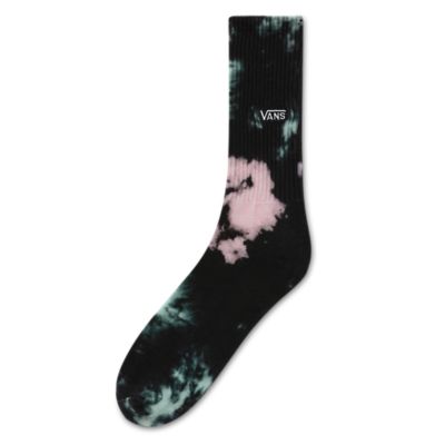 Cool Tie Dye Crew Socks | Black | Vans