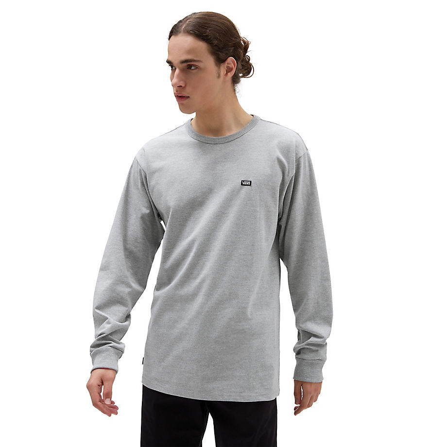 Vans Off The Wall Classic Long Sleeve T-shirt (athletic Heather) Men Grey