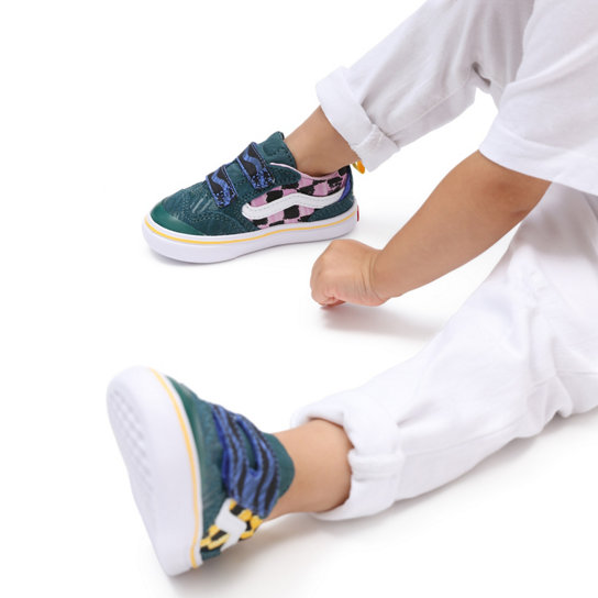 Zapatillas de bebé ComfyCush New Skool de Vans x Crayola con cierre de velcro (1-4 años) | Vans
