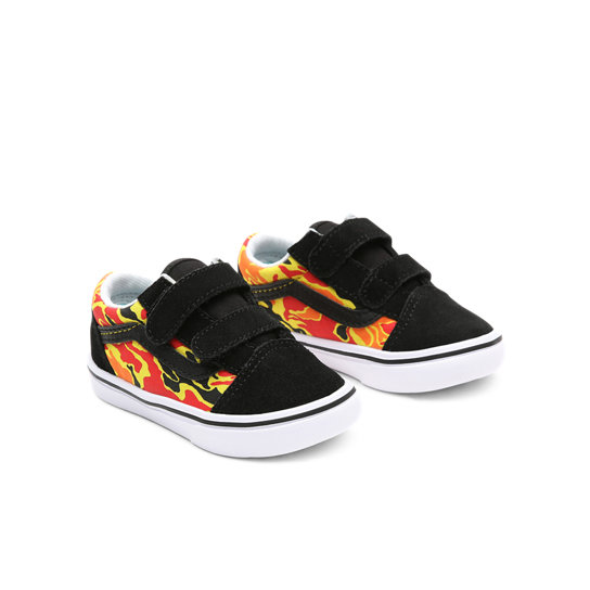 Toddler Flame Camo ComfyCush Old Skool Velcro Shoes (1-4 years) | Vans
