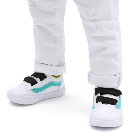 Zapatillas de bebé Fluro ComfyCush Old Skool con cierre de velcro (1-4 años) | Vans