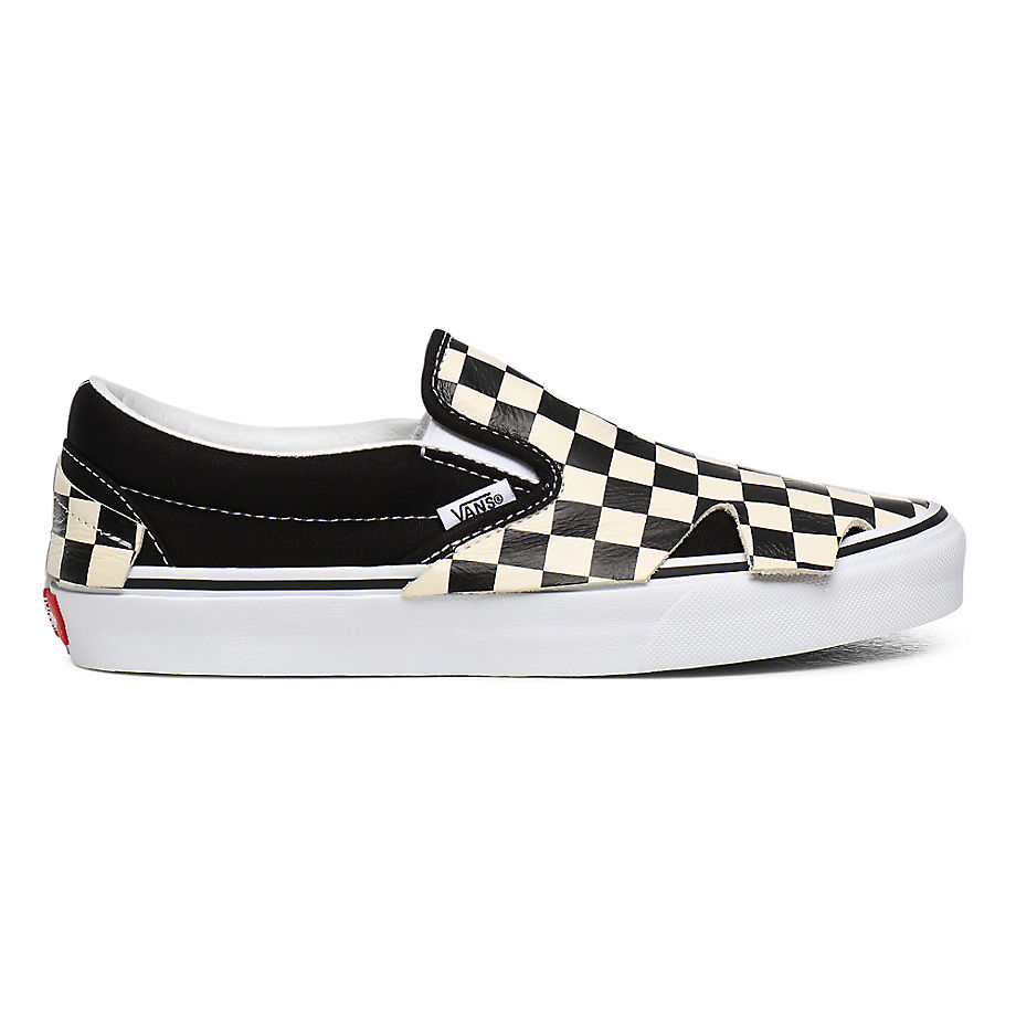 VANS Chaussures Classic Slip-on Origami ((checkerboard) Black/white) Femme Noir, Taille 34.5
