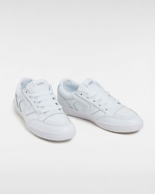 Mens leather 2024 vans white