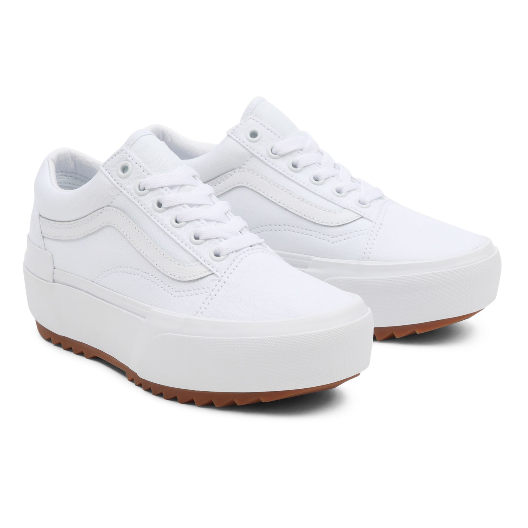 Chaussures Old Skool Stacked en toile Blanc Vans