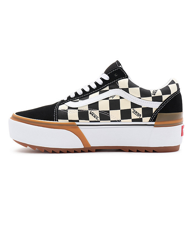 Checkerboard Old Skool Stacked Shoes 4