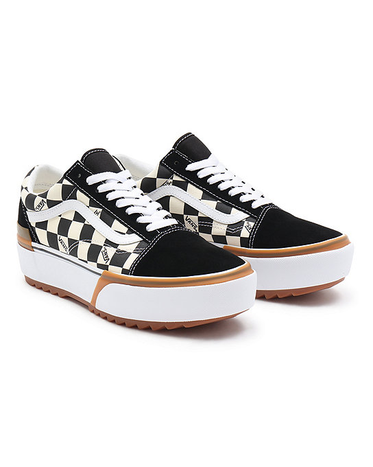 Checkerboard Old Skool Stacked Shoes | Vans